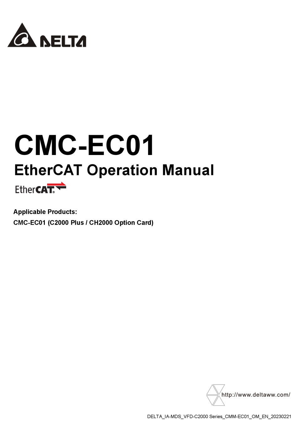 DELTA CMC-EC01 OPERATION MANUAL Pdf Download | ManualsLib