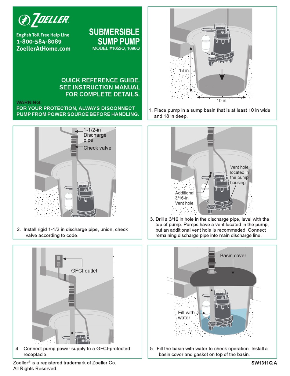 ZOELLER 1052Q QUICK REFERENCE MANUAL Pdf Download ManualsLib