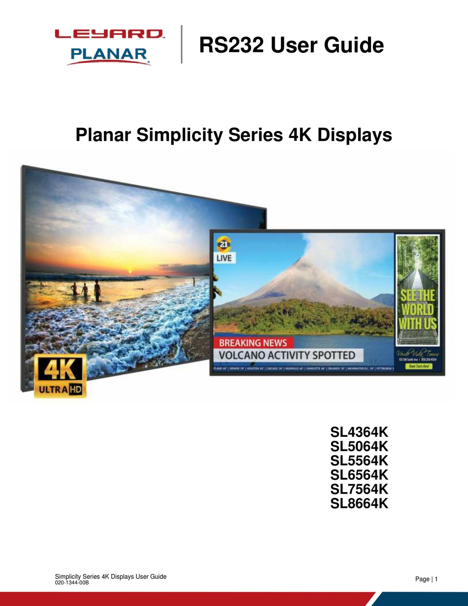 PLANAR LEYARD SIMPLICITY SERIES USER MANUAL Pdf Download ManualsLib