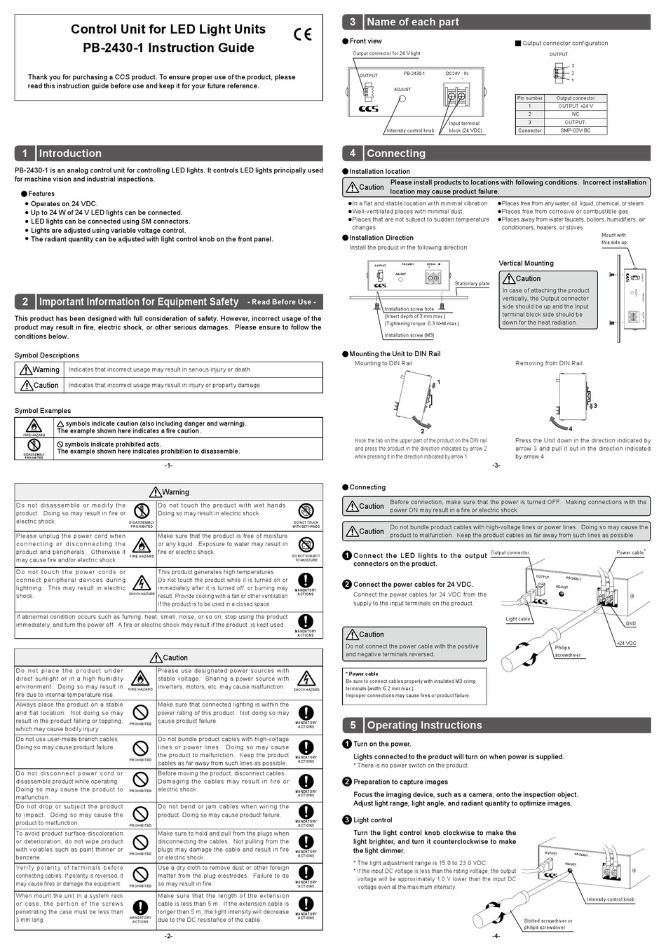 CCS PB-2430-1 INSTRUCTION MANUAL Pdf Download | ManualsLib