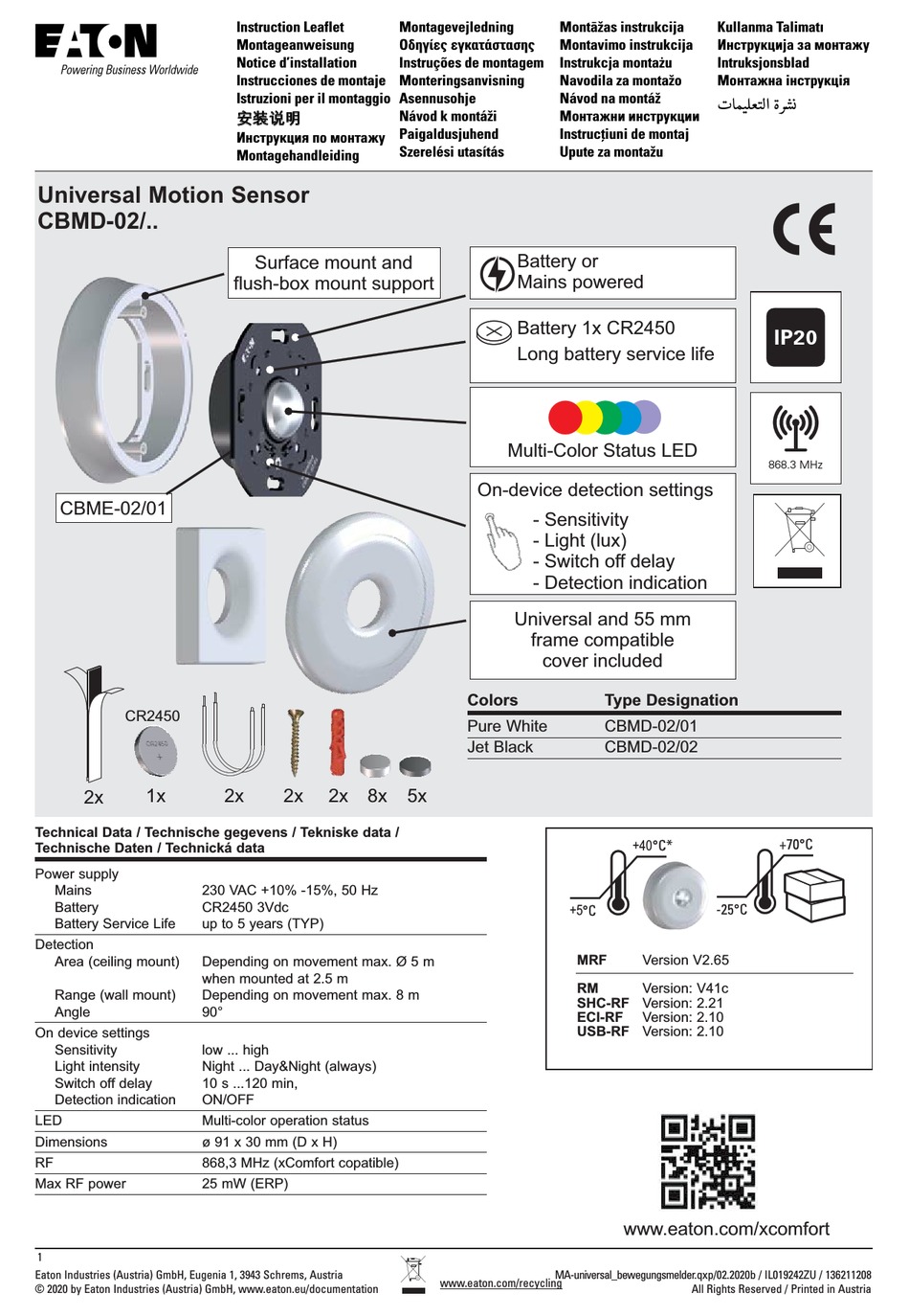 EATON CBMD-02 SERIES INSTRUCTION LEAFLET Pdf Download | ManualsLib