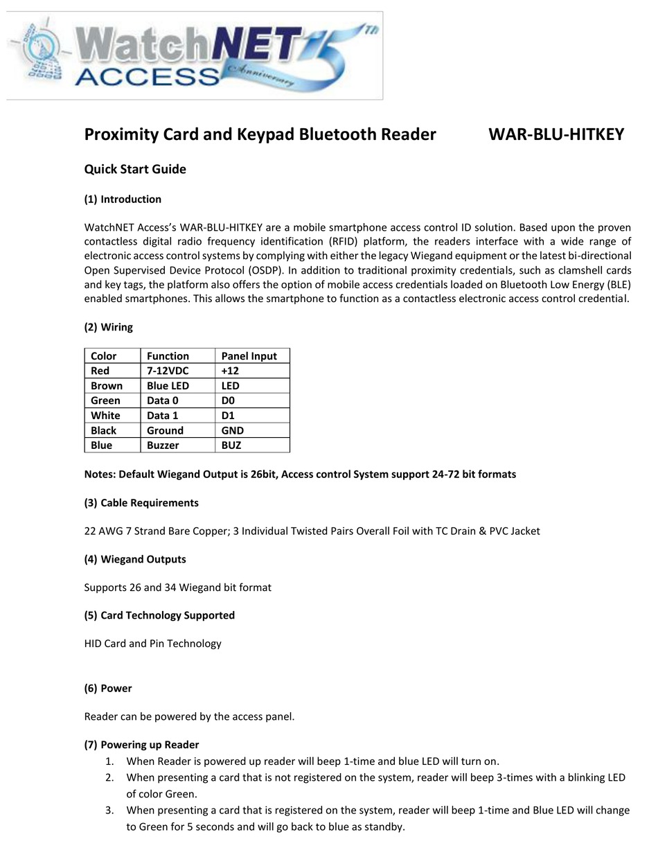 WARBLUHITKEY QUICK START MANUAL Pdf Download ManualsLib