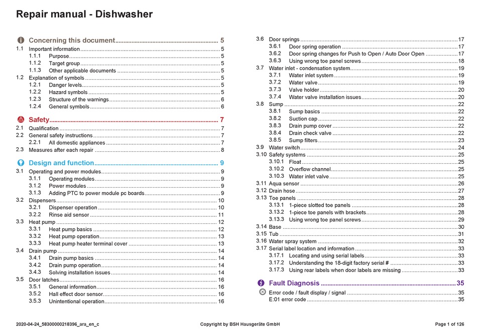 BOSCH SHEM63W55N REPAIR MANUAL Pdf Download ManualsLib