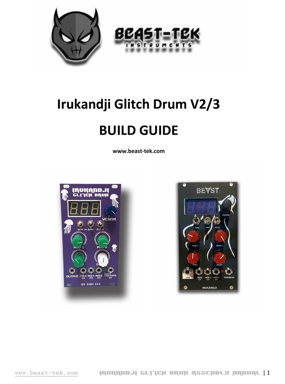 BEAST TEK IRUKANDJI GLITCH DRUM V2 BUILD MANUAL Pdf Download ManualsLib