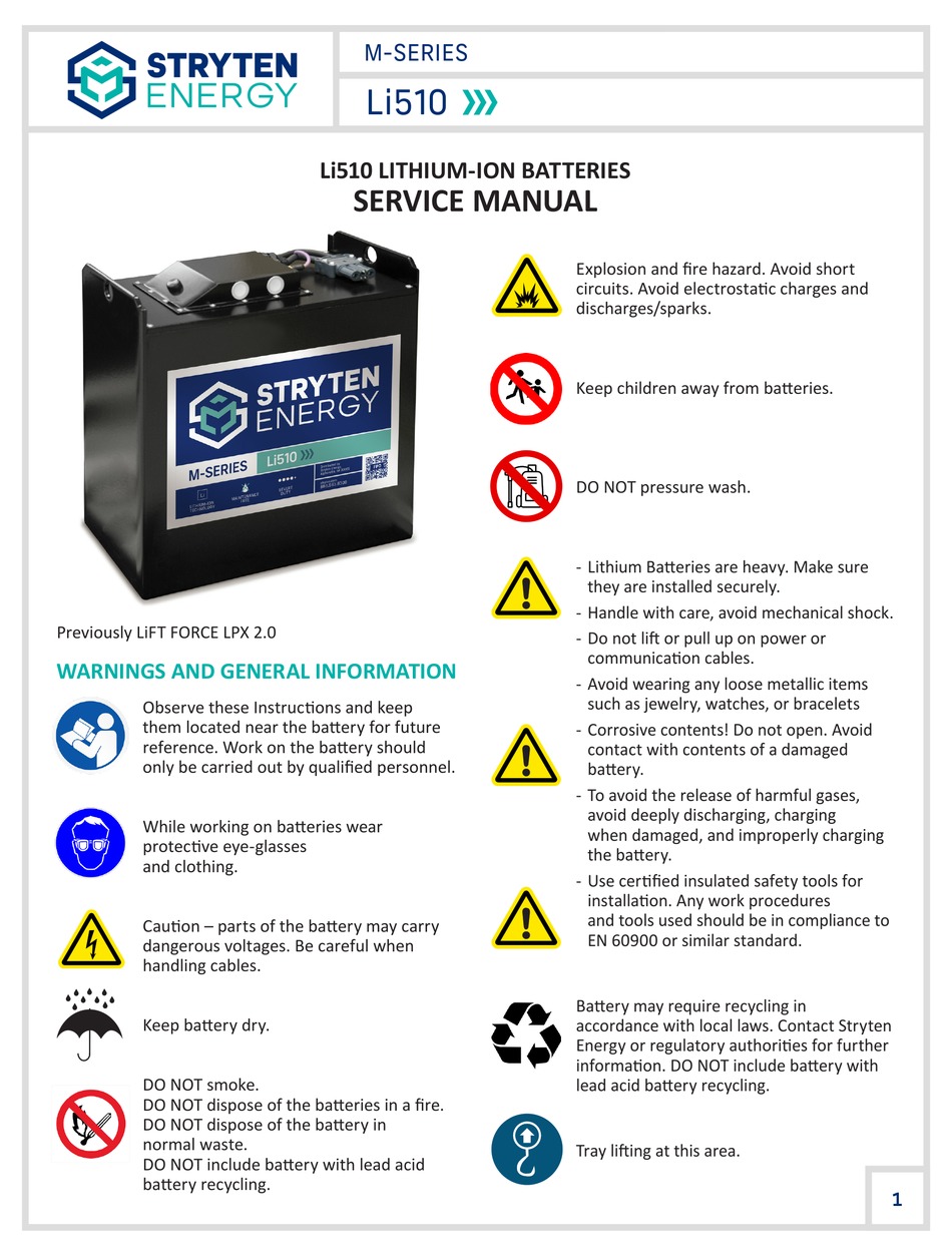 STRYTEN ENERGY M SERIES SERVICE MANUAL Pdf Download | ManualsLib