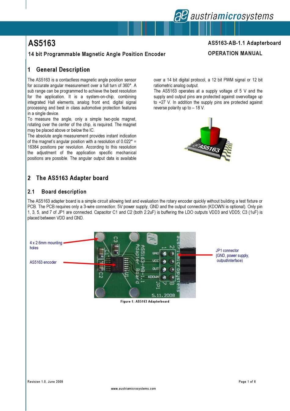 AUSTRIAMICROSYSTEMS AS5163 OPERATION MANUAL Pdf Download | ManualsLib