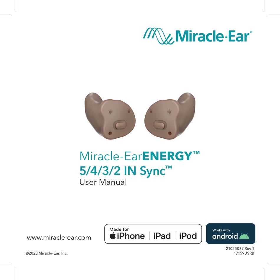 MIRACLE-EAR MIRACLE-EARENERGY 5 IN SYNC USER MANUAL Pdf Download ...