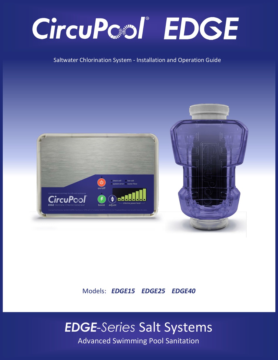 CIRCUPOOL EDGE SERIES INSTALLATION AND OPERATION MANUAL Pdf Download