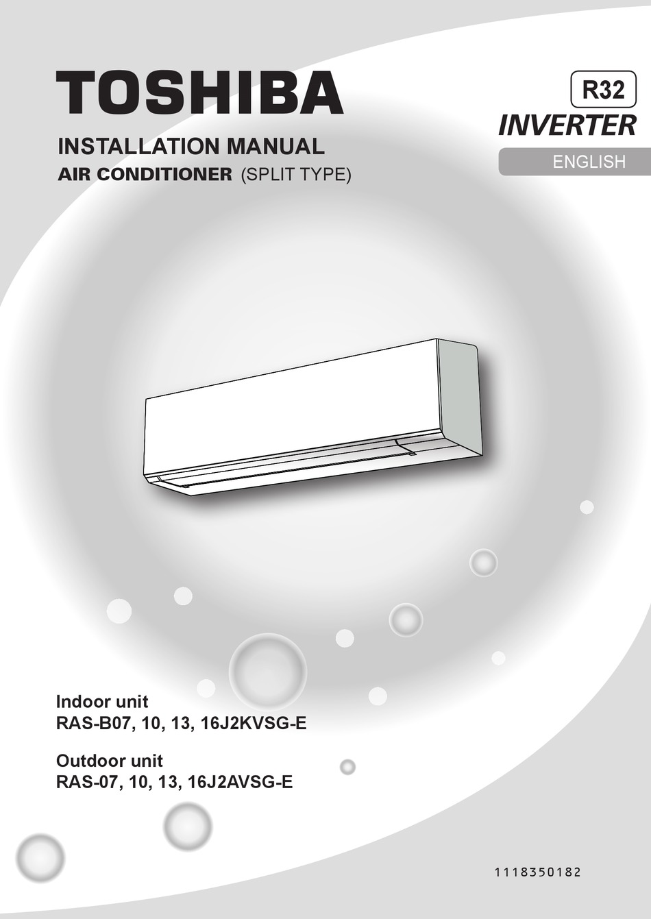 TOSHIBA RAS16J2AVSGE INSTALLATION MANUAL Pdf Download ManualsLib