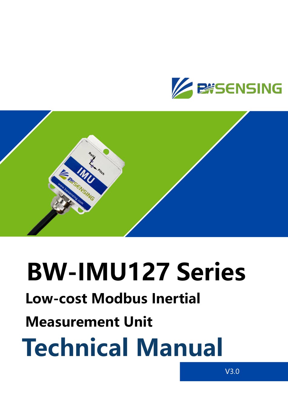 BW SENSING BW-IMU127 SERIES TECHNICAL MANUAL Pdf Download | ManualsLib