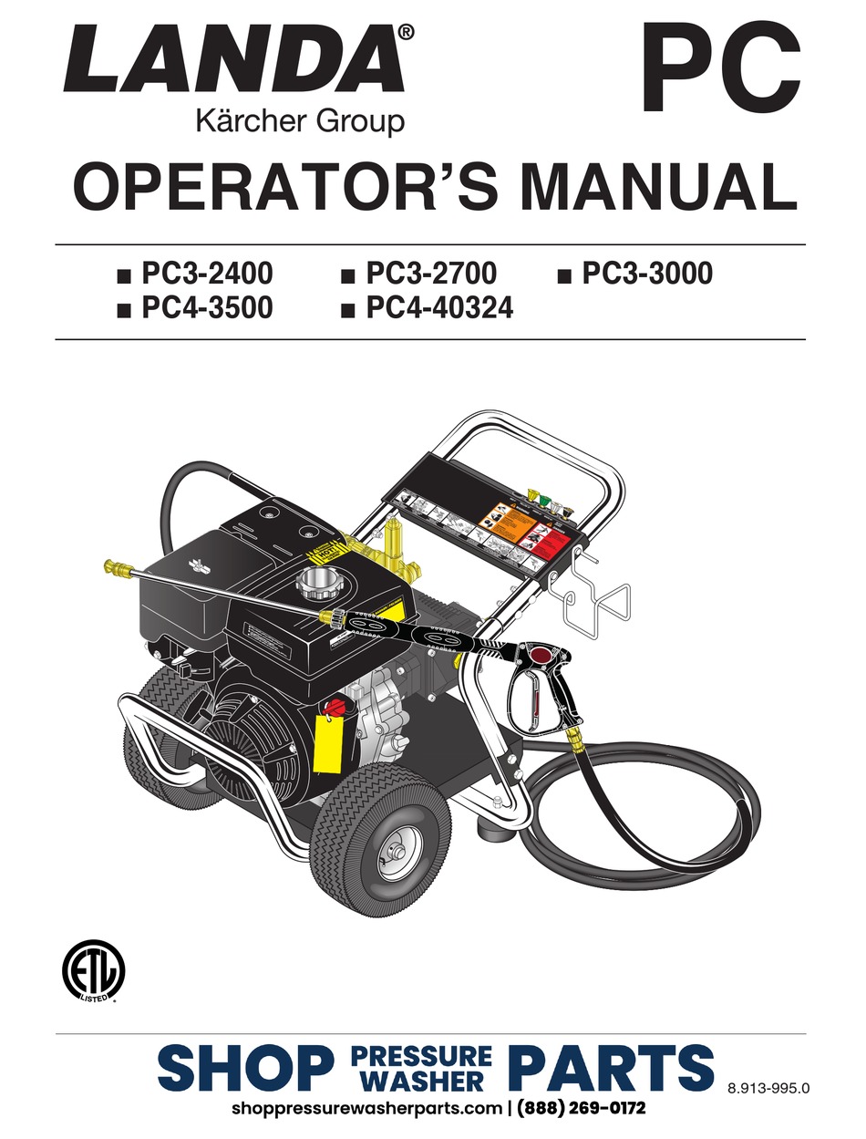KÄRCHER LANDA PC32400 OPERATOR
