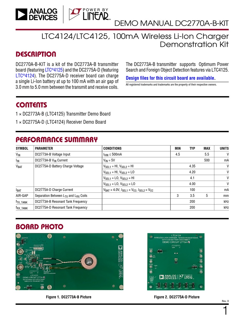 LINEAR TECHNOLOGY ANALOG DEVICES DC2773A-B MANUAL Pdf Download | ManualsLib