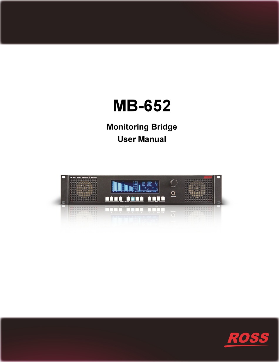 ROSS MB652 USER MANUAL Pdf Download ManualsLib