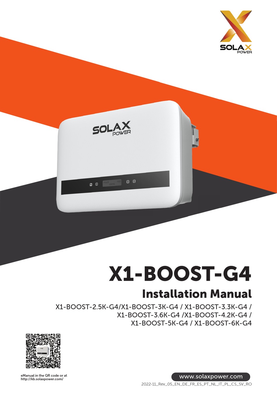 solax-power-x1-boost-g4-series-installation-manual-pdf-download