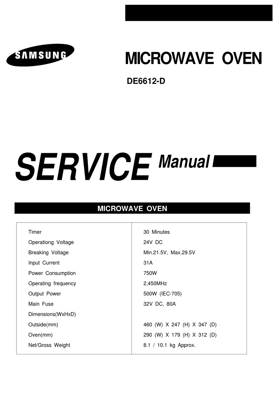 SAMSUNG DE6612-D SERVICE MANUAL Pdf Download | ManualsLib