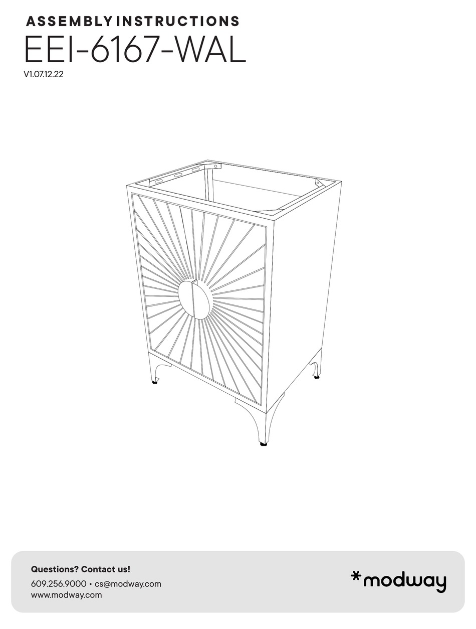 MODWAY EEI6167WAL ASSEMBLY INSTRUCTIONS MANUAL Pdf Download ManualsLib