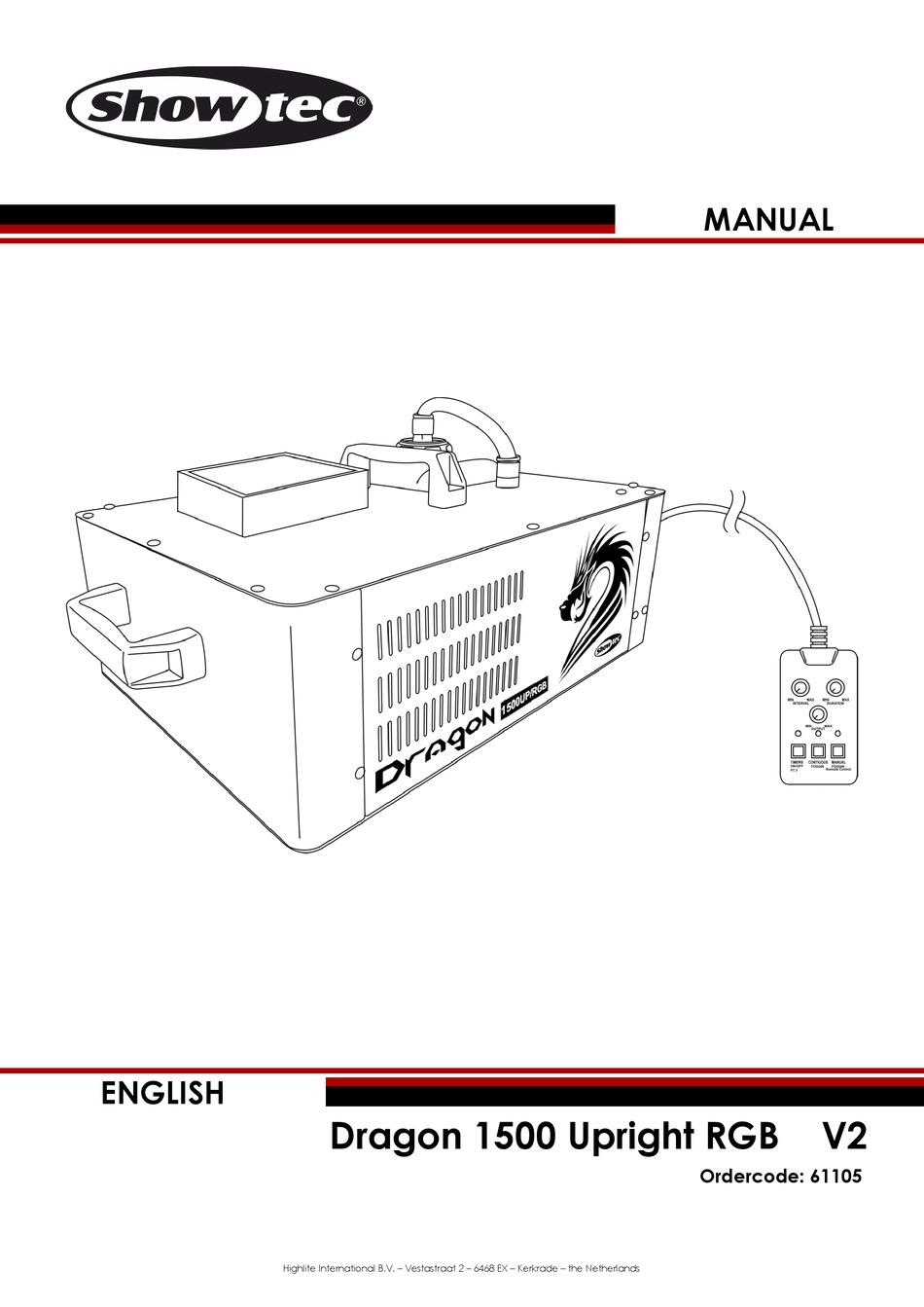 SHOWTEC DRAGON 1500 UPRIGHT RGB V2 MANUAL Pdf Download ManualsLib