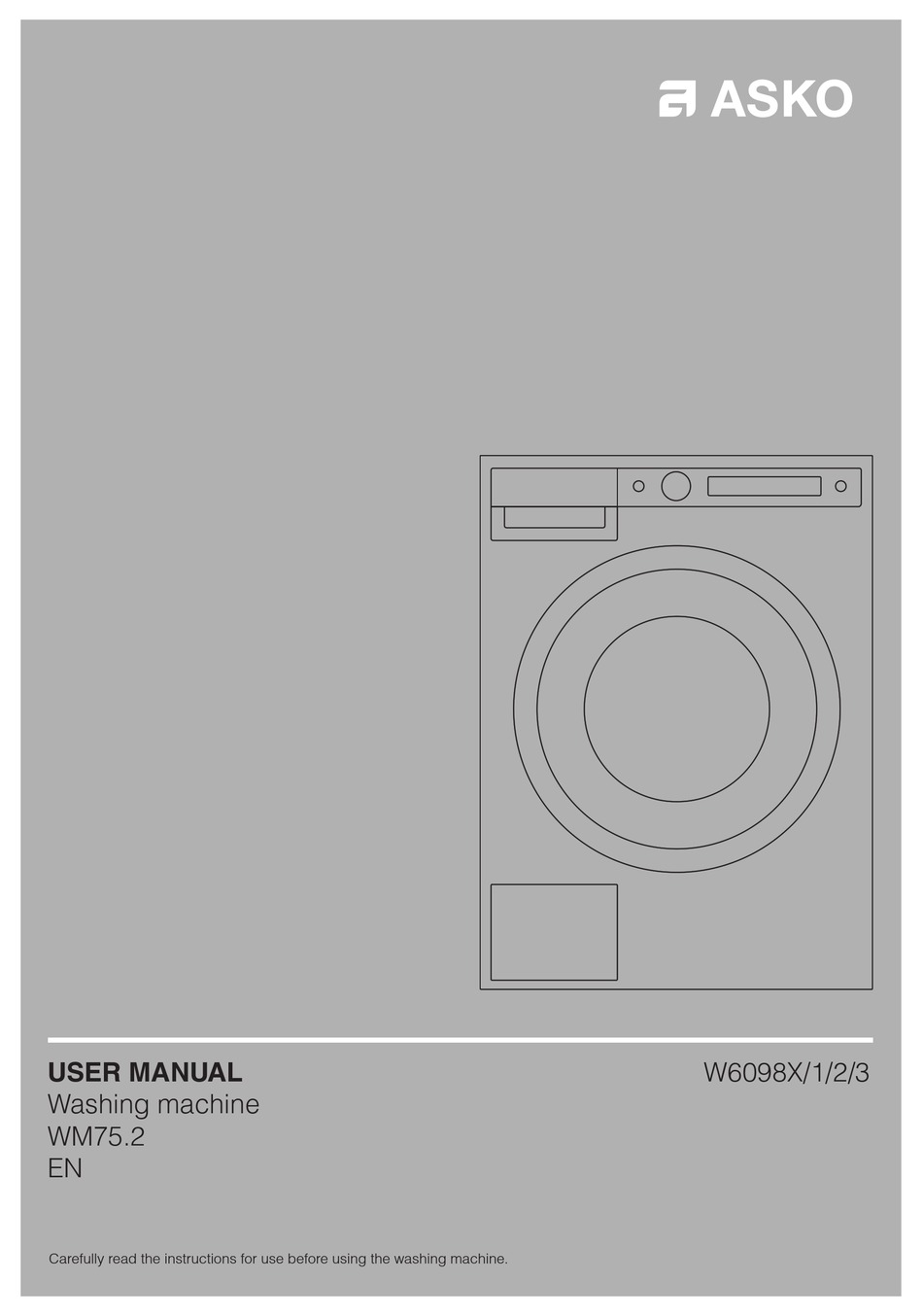 ASKO W6098X/1 USER MANUAL Pdf Download ManualsLib