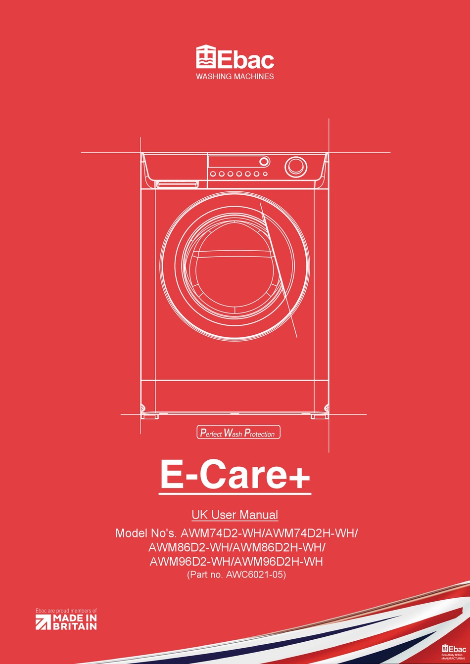 EBAC ECARE+ AWM96D2WH USER MANUAL Pdf Download ManualsLib