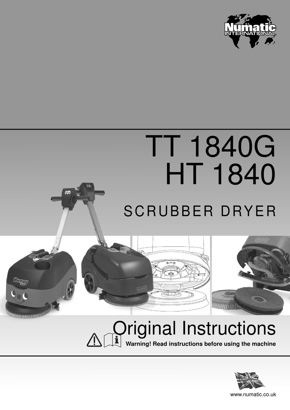 NUMATIC HT 1840 ORIGINAL INSTRUCTIONS MANUAL Pdf Download ManualsLib