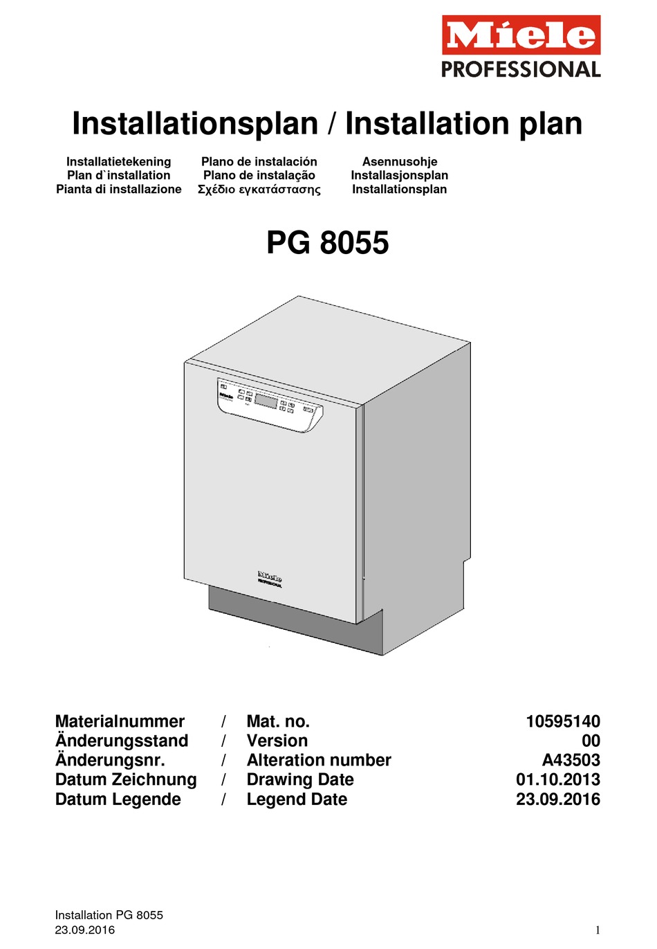 MIELE PG 8055 INSTALLATIONS PLAN Pdf Download ManualsLib