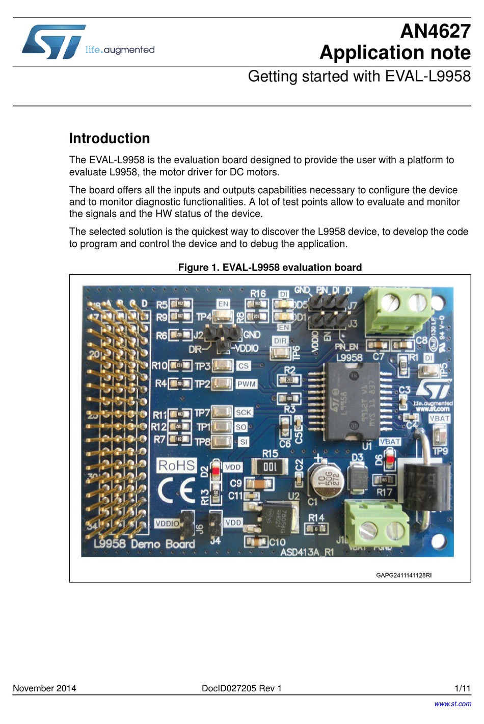 ST EVALL9958 GETTING STARTED Pdf Download ManualsLib