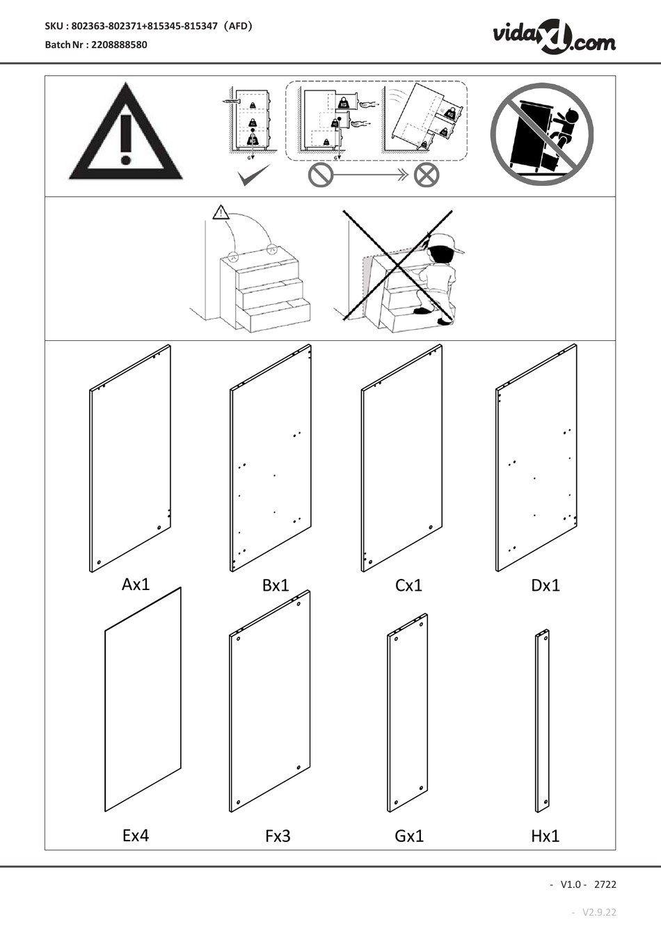 VIDAXL 802363 MANUAL Pdf Download ManualsLib