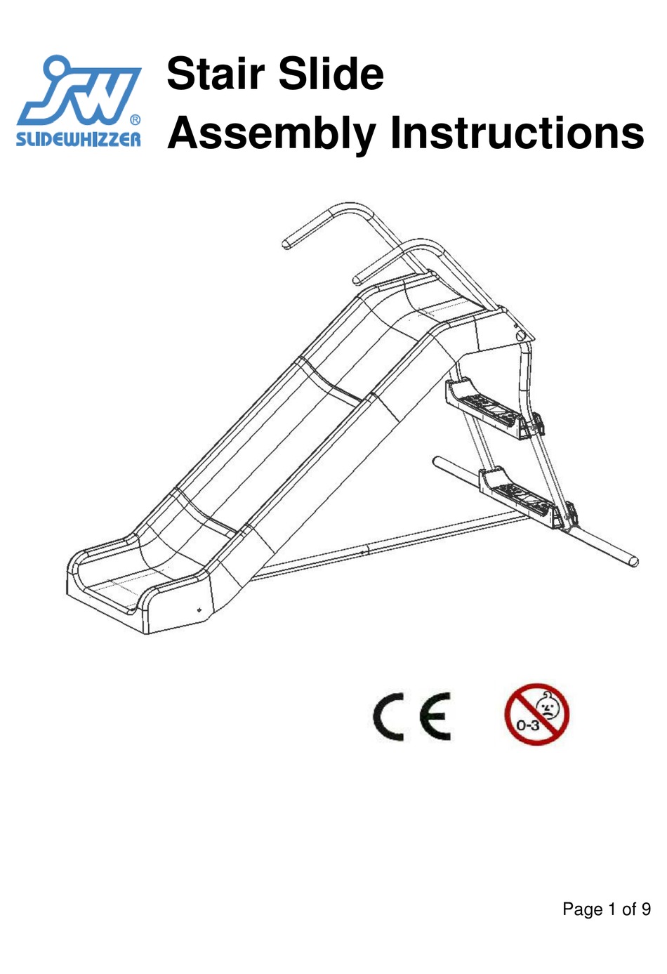 SLIDEWHIZZER STAIR SLIDE ASSEMBLY INSTRUCTIONS MANUAL Pdf Download