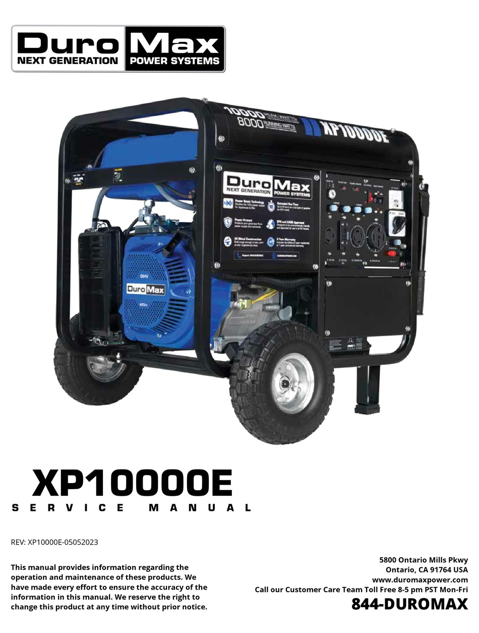 DUROMAX XP10000E SERVICE MANUAL Pdf Download ManualsLib