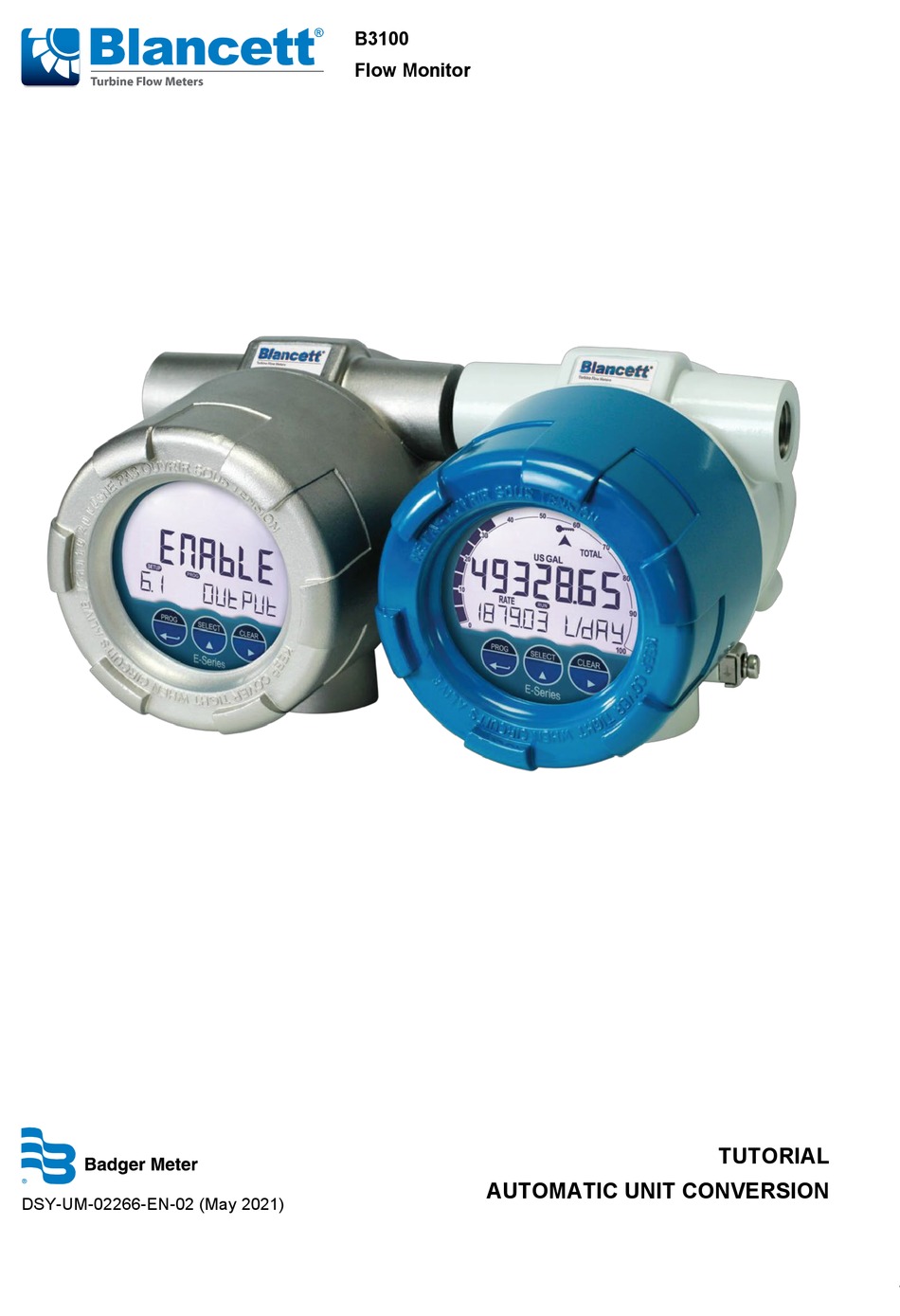 BADGER METER BLANCETT B3100 SERVICE BULLETIN Pdf Download ManualsLib