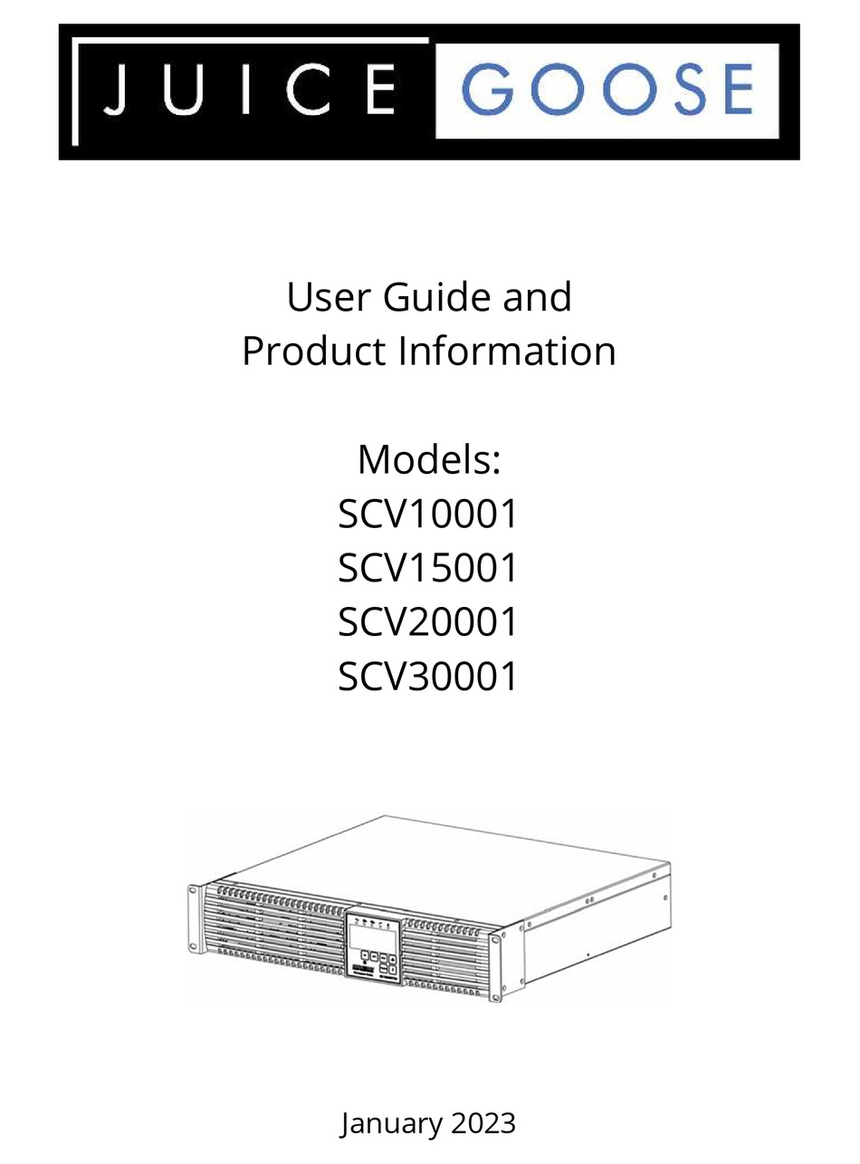 JUICE GOOSE SCV10001 USER MANUAL Pdf Download ManualsLib