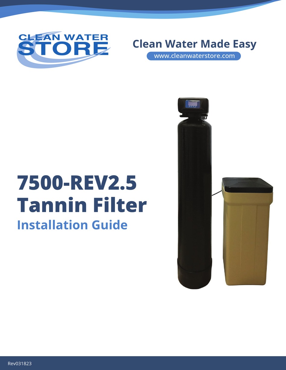 CLEAN WATER 7500REV2.5 INSTALLATION MANUAL Pdf Download ManualsLib