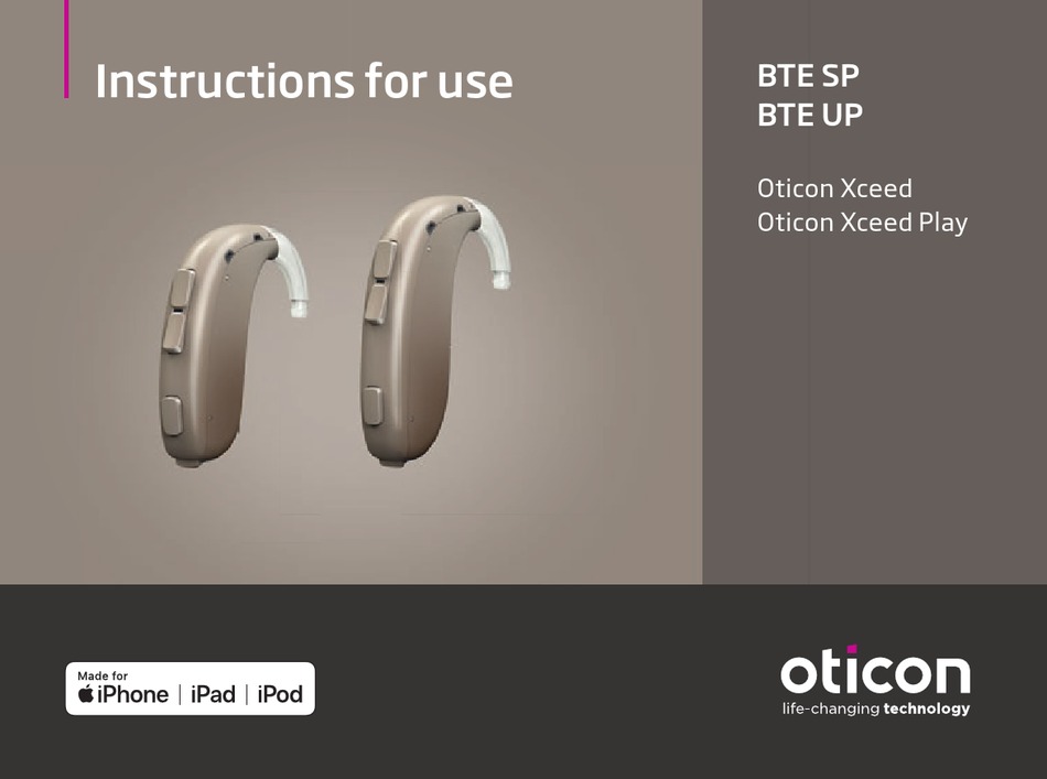 OTICON BTE SP INSTRUCTIONS FOR USE MANUAL Pdf Download ManualsLib