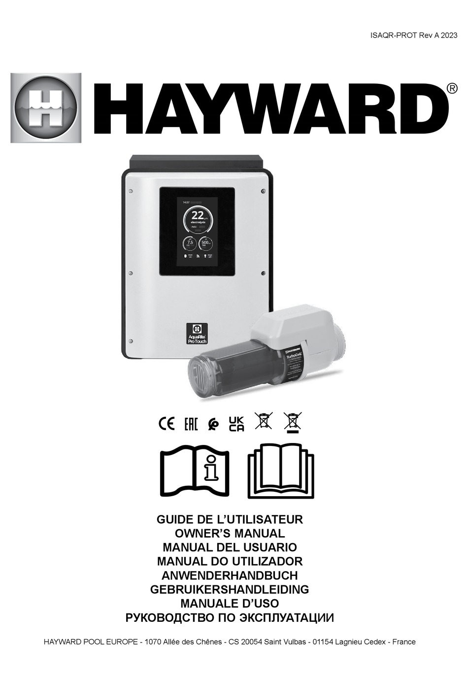 HAYWARD AQUARITE PRO TOUCH OWNER