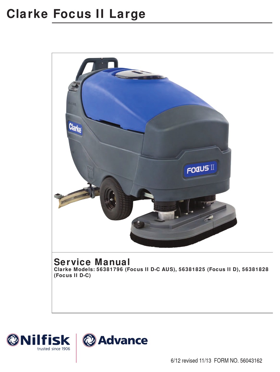 NILFISKADVANCE CLARKE FOCUS II LARGE SERVICE MANUAL Pdf Download