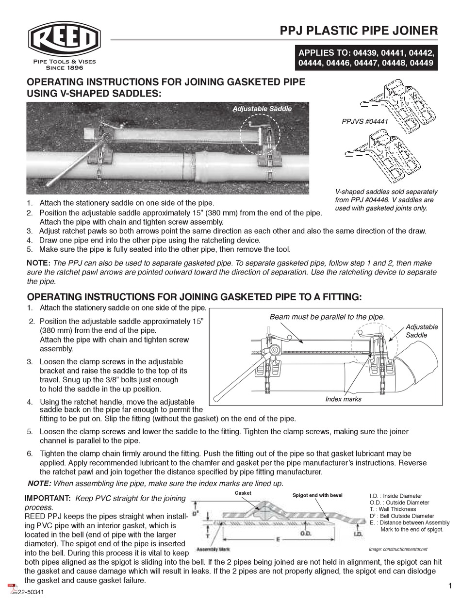 REED 04439 OPERATING INSTRUCTIONS Pdf Download ManualsLib