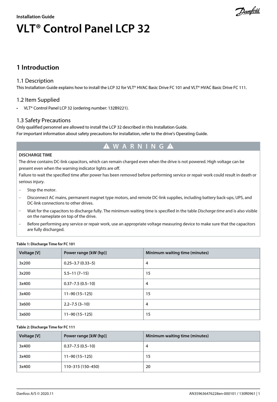 DANFOSS VLT LCP 32 INSTALLATION MANUAL Pdf Download ManualsLib