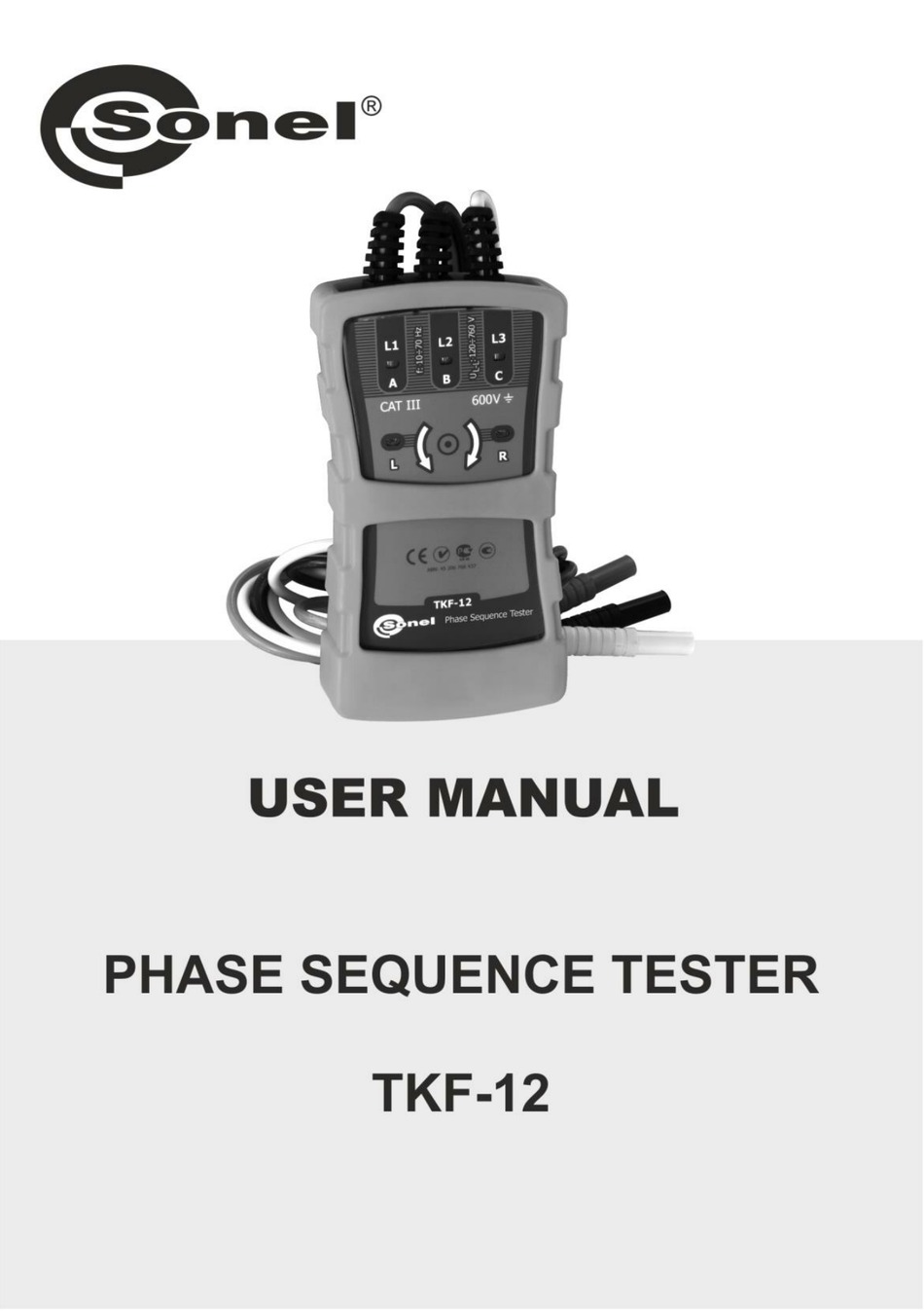 SONEL TKF-12 USER MANUAL Pdf Download | ManualsLib