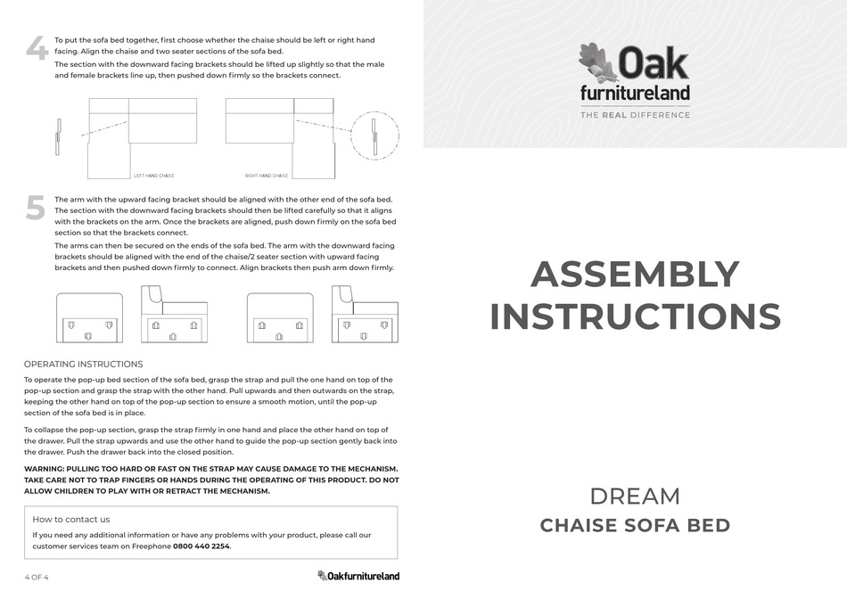 OAK FURNITURELAND DREAM ASSEMBLY INSTRUCTIONS Pdf Download ManualsLib