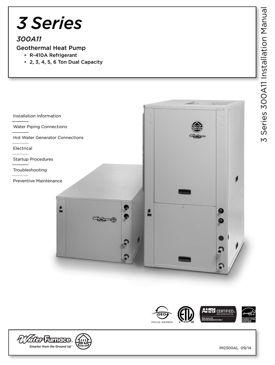 WATER FURNACE 3 SERIES INSTALLATION MANUAL Pdf Download ManualsLib