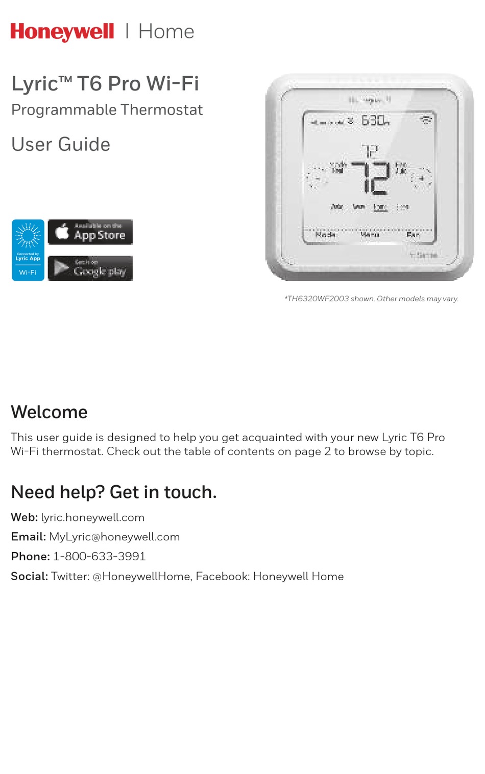 HONEYWELL HOME LYRIC T PRO WI FI USER MANUAL Pdf Download ManualsLib