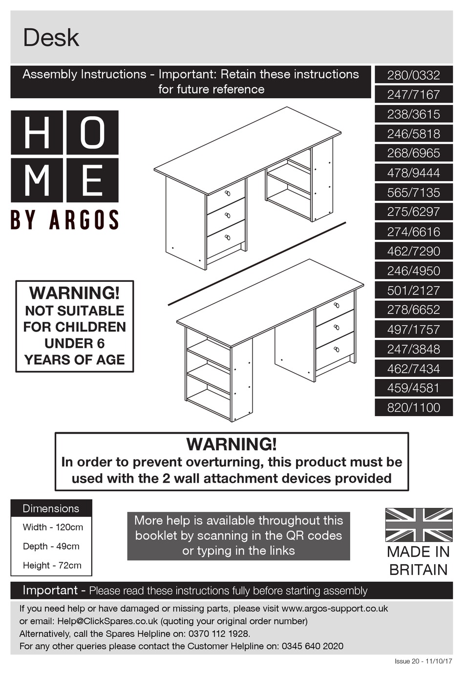 ARGOS 280/0332 ASSEMBLY INSTRUCTIONS MANUAL Pdf Download ManualsLib