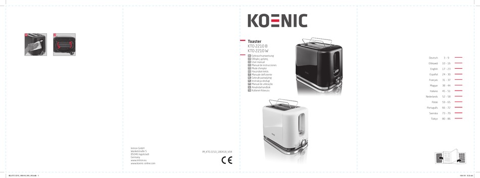 KOENIC KTO 2210 B USER MANUAL Pdf Download | ManualsLib