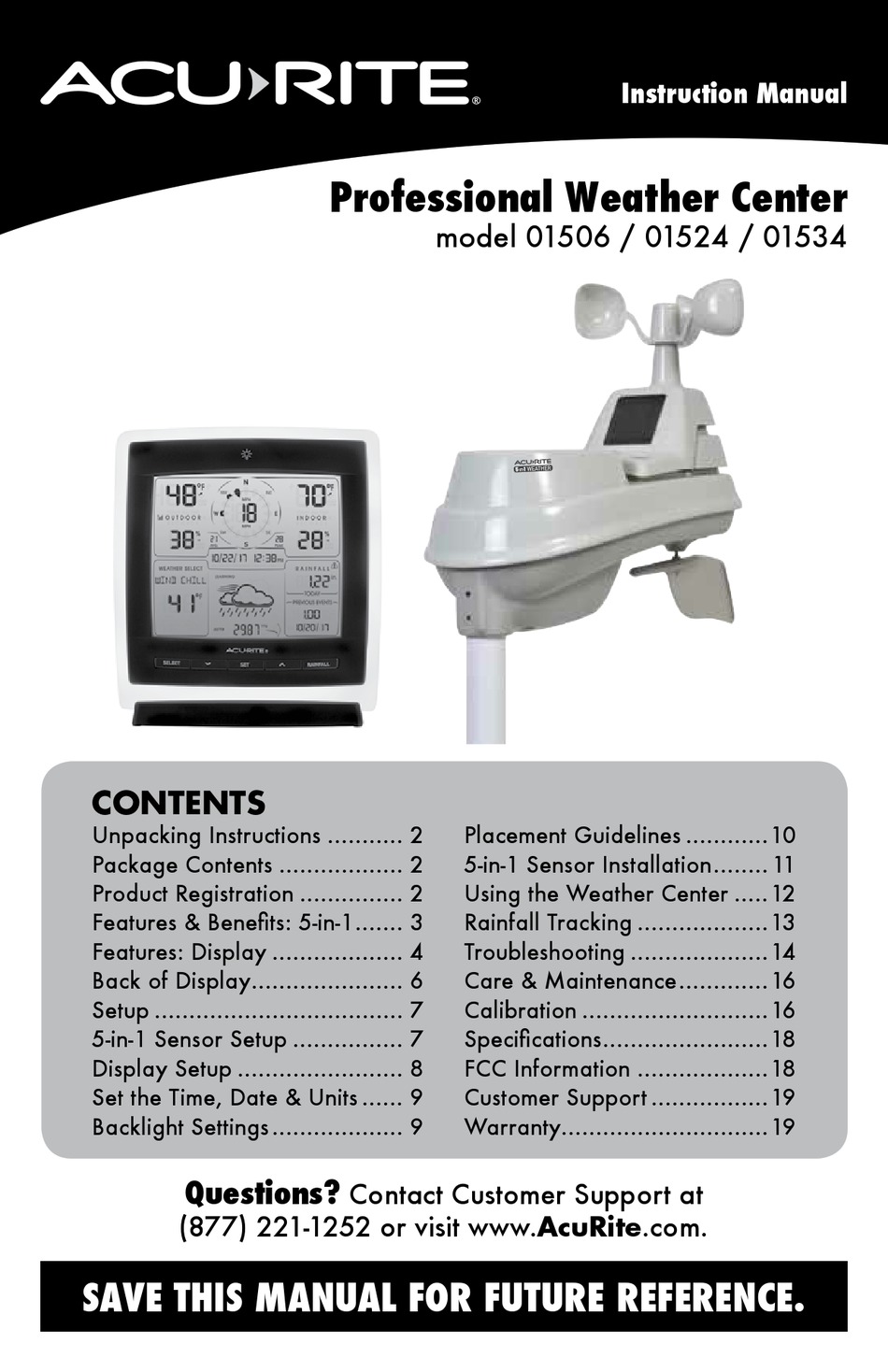 ACURITE 01506 INSTRUCTION MANUAL Pdf Download ManualsLib