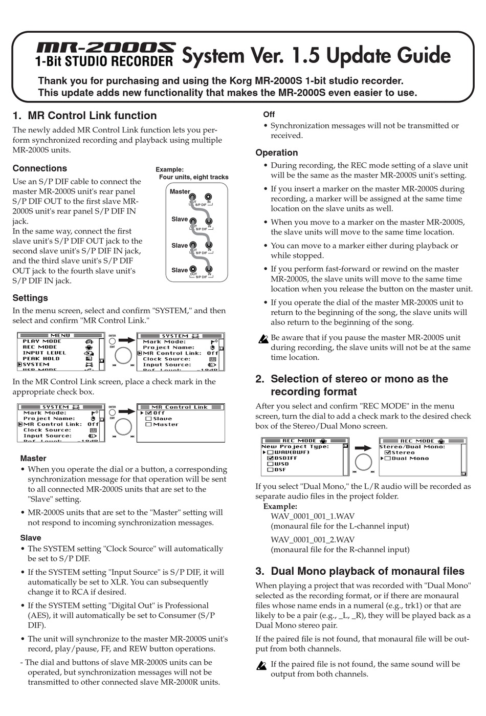 MR2000S UPDATE MANUAL Pdf Download ManualsLib