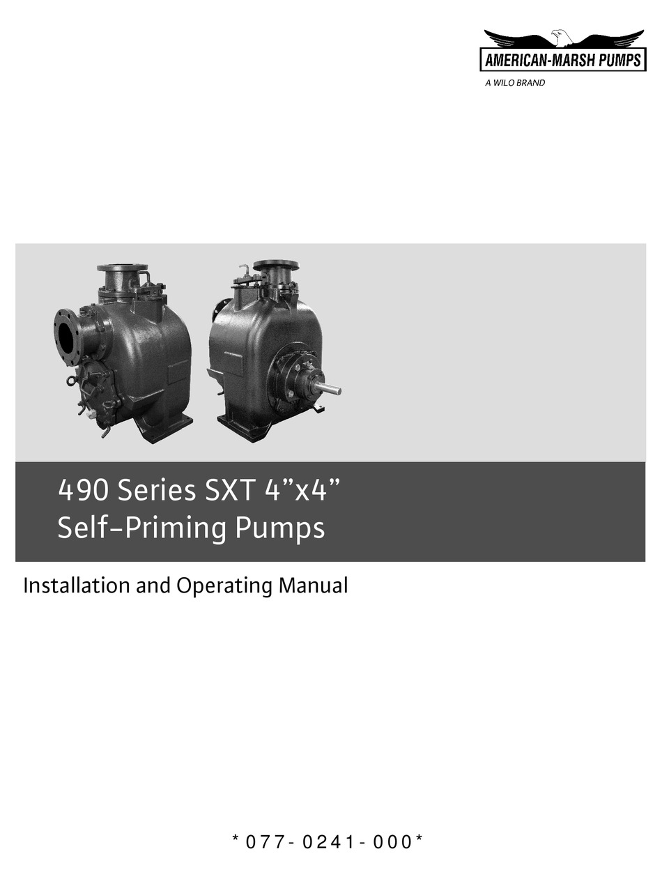 Wilo American Marsh Pumps Sxt X Series Installation And Operating Manual Pdf Download