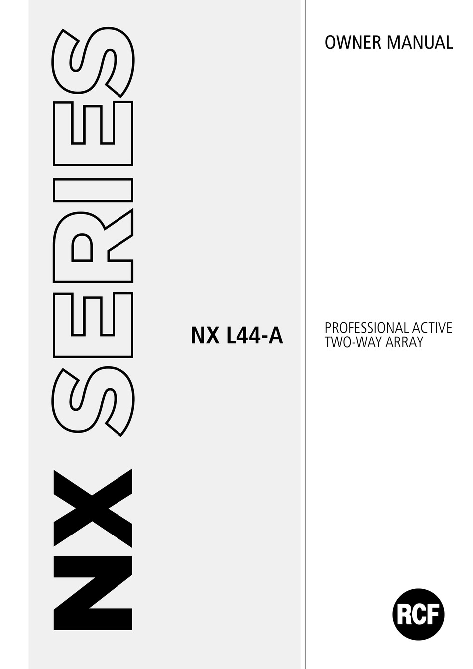 rcf-nx-l44-a-owner-s-manual-pdf-download-manualslib