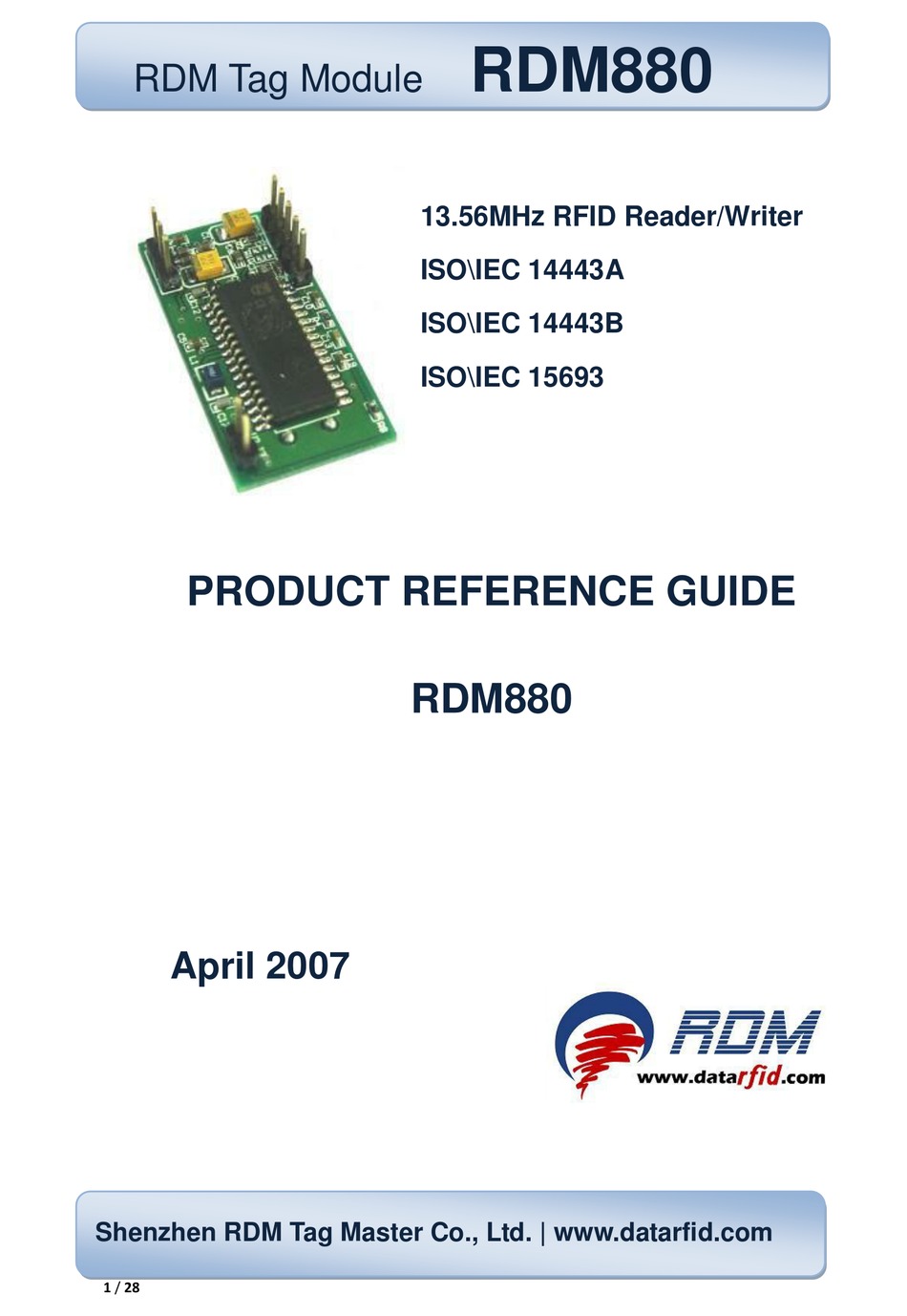 RDM RDM880 PRODUCT REFERENCE MANUAL Pdf Download ManualsLib