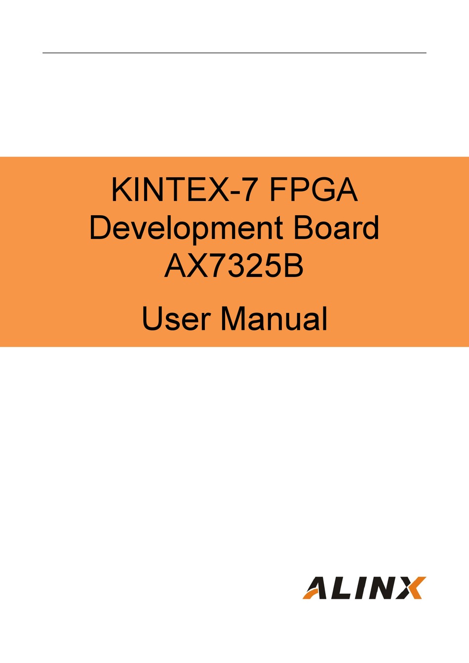 ALINX KINTEX7FPGA USER MANUAL Pdf Download ManualsLib
