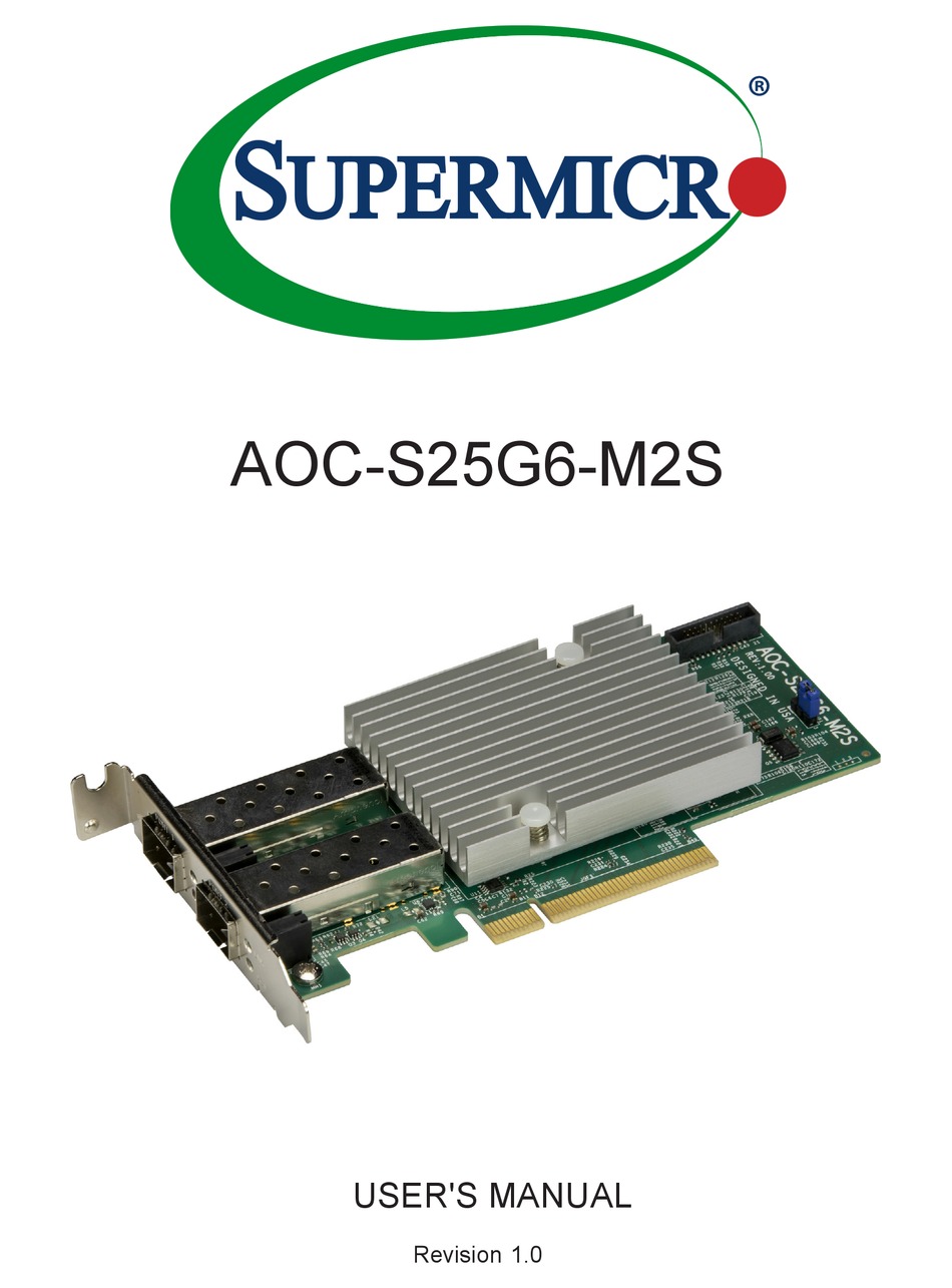 Supermicro Aoc S G M S User Manual Pdf Download Manualslib